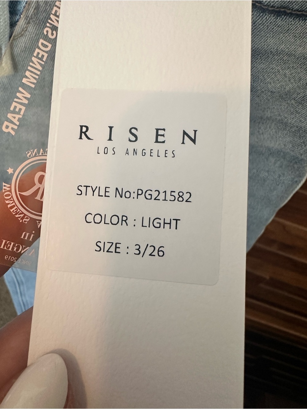 NWT🤍Risen Stripe Baggy Slouchy Jean 3/26 - Picture 3 of 10